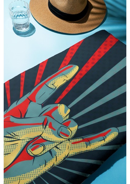 Dijital Baskı Plaj Deniz Havlusu Retro Desenli Peştamal HVL0145 fiyatları