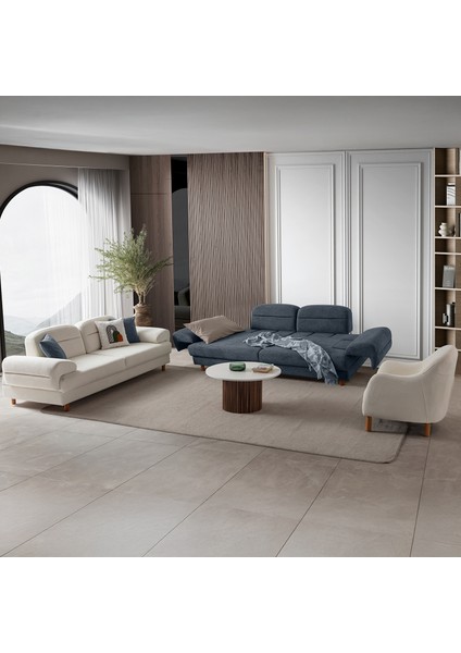 Lizbon Yataklı Sandıklı Koltuk Takımı 3+3+1+1 Mavi fiyatları