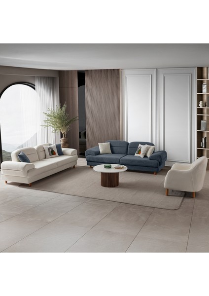 Lizbon Yataklı Sandıklı Koltuk Takımı 3+3+1+1 Mavi modelleri