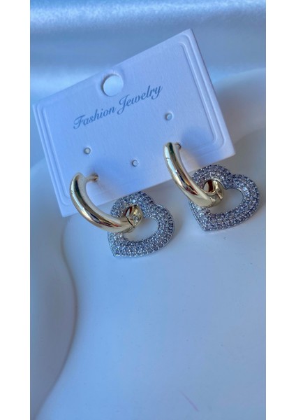 Zirkon Taşlı Kalp Küpe fiyatları