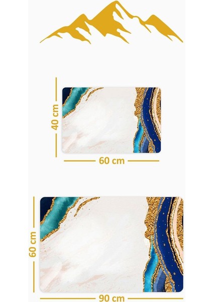 Yıkanabilir Kaymaz Tabanlı Modern Desenli 2'li Banyo Paspas Takımı BPS0028 fiyatları