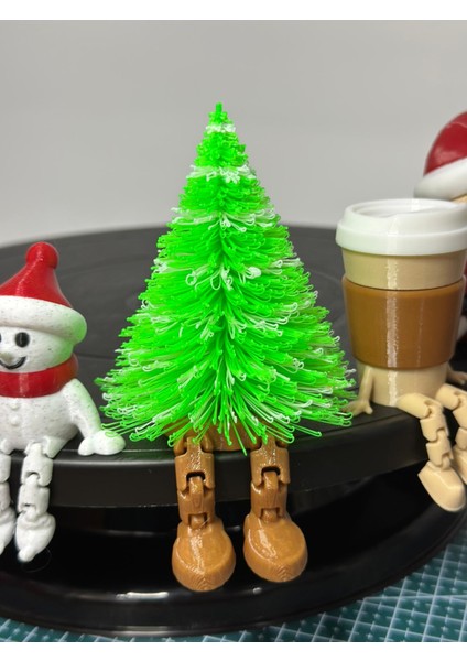 Premium Minyatür Dekor Seti,kahve Köşesi,mutfak Dekorasyon Figürleri,yılbaşı Dekor,ağaç,kardan Adam