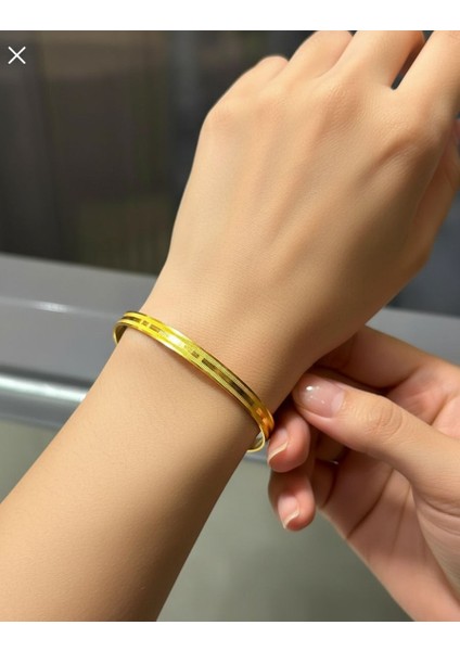 15 gr (Gram) Klasik Tırtıklı Ray Kibrit Çöpü Bilezik 22 Ayar Altın indirimleri