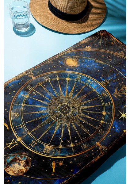 Dijital Baskı Plaj Deniz Havlusu Yıldız ve Galaksi Desenli Peştamal HVL0053 fiyatları