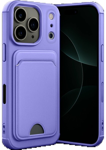 Apple iPhone 17 Pro Kelvin Kartvizitli Silikon - LILA-(5796) - TG0012-2RL615