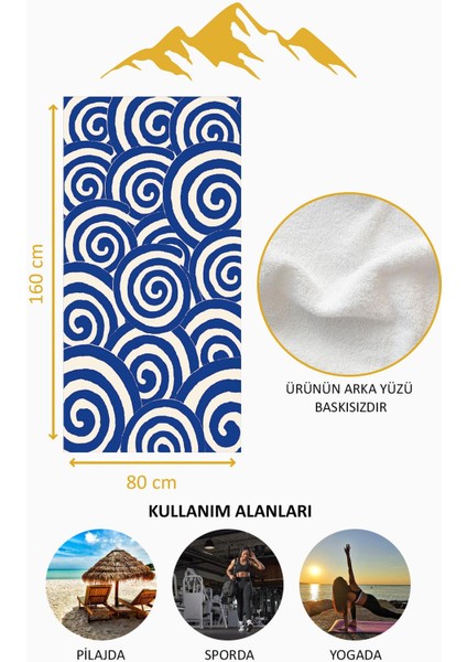 Dijital Baskı Plaj Deniz Havlusu Modern Desenli Peştamal HVL0216 fırsatları