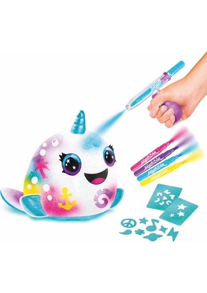 Airbrush Plush Squishy Peluş Boyama Seti - Narwhal fiyatları