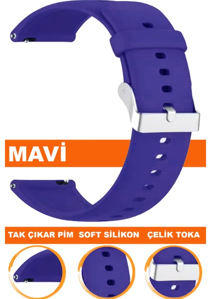 tcl mt42 mt42x mt43 mt46 akıllı çocuk saati uyumlu soft silikon saat kordonu kayışı a72-mavı