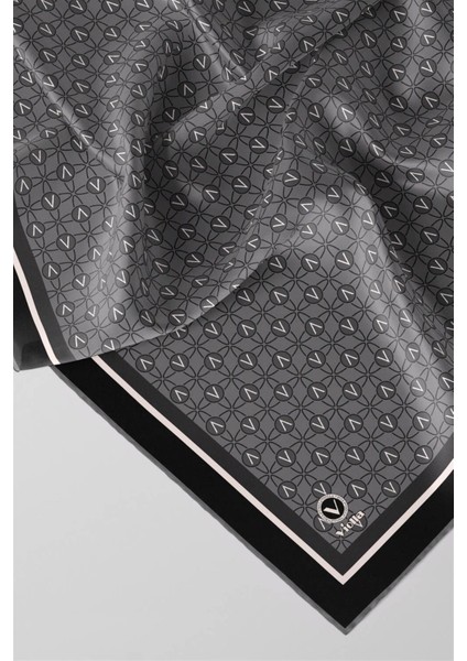 Twill V Desenli Füme Renkli 90X90 Eşarp (Ipek Içermez) Dikim Şekli : El Dikişi fiyatları