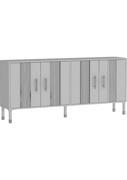 8228-128CT KX180 Konsol,tv Ünitesi Beyaz-Gümüş fırsatları