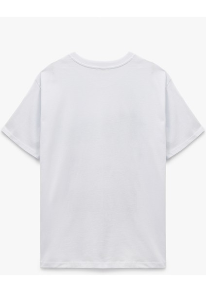 Kısa Kollu Bisiklet Yaka Pamuklu Baskılı Oversize Tişört fiyatları