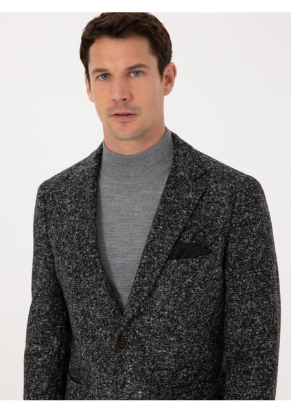Erkek Füme Ex.slim Fit Yün Karışımlı Ceket 50272729-VR058