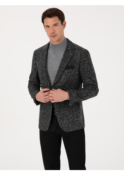 Erkek Füme Ex.slim Fit Yün Karışımlı Ceket 50272729-VR058