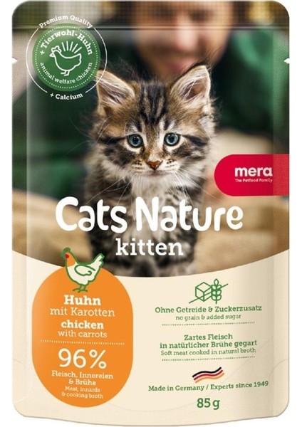 Cats Nature Kitten Yavru Kedi Yaş Maması 85 gr