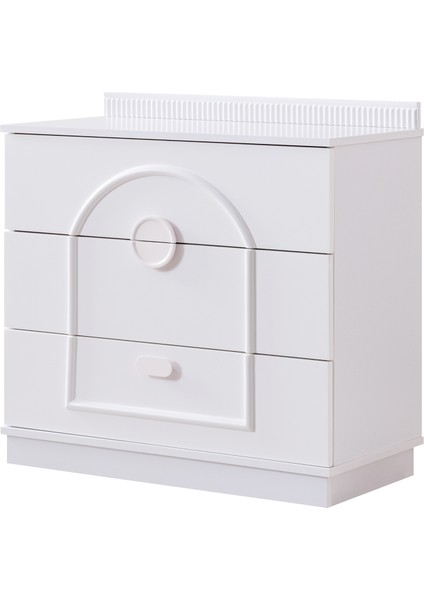 Şifonyer, Dolunay 3 Çekmeceli Şifonyer - Beyaz