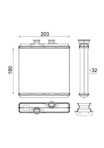 AH183000P Kalorıfer Radyatoru Mercedes W204 W212 C218 R231 C190 R197 A2048300061