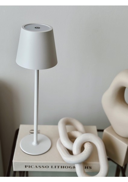 Beyaz Metal Dokunmatik Abajur fırsatları