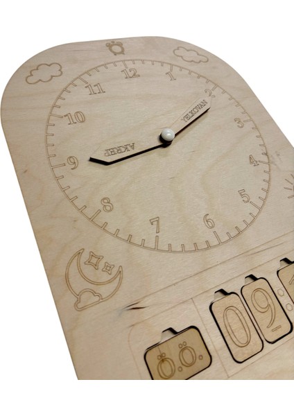 Zaman Kaşifi, Analog/dijital-Dönüşümlü Saat Öğrenimi, Montessori Ahşap Saat Öğrenim Oyuncağı modelleri