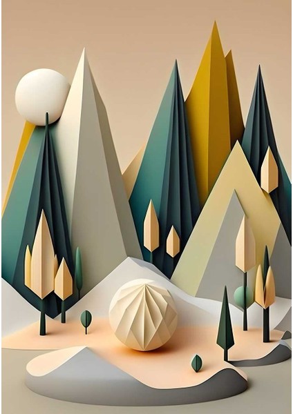 Kağıttan Dünya Vizyonu Kanvas Tablo Duvar Resim fiyatları