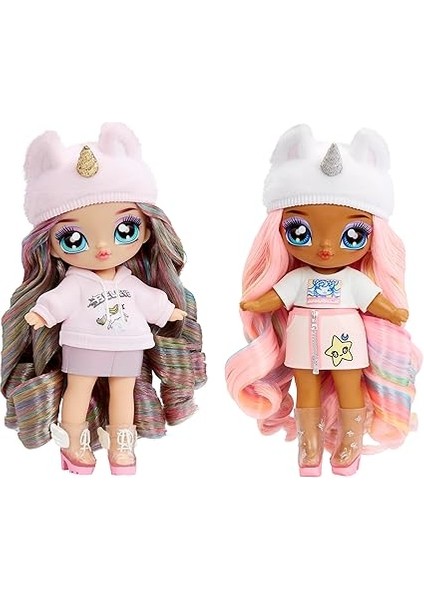 Na! Na! Surprise 3'ü 1 Arada Sırt Çantası Yatak Odası Unicorn Oyun Seti Whitney Sparkles Moda Bebek, Bulanık Beyaz Tek Boynuzlu At Sırt Çantası, Yastık ve Battaniyeli Dolap, Çocuklar Hediye, Yaş 4 indirimleri