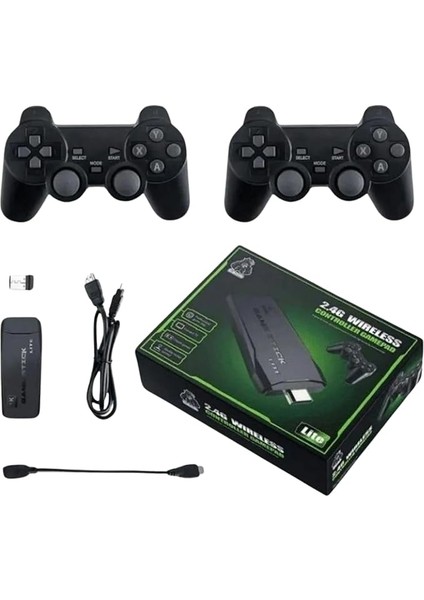 Atari 2.4g Uyumlu Kablosuz Çift Kol Atari Retro 20000 Oyun Game Stick