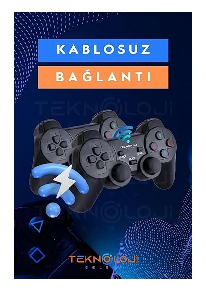 Atari 2.4g Uyumlu Kablosuz Çift Kol Atari Retro 20000 Oyun Game Stick fırsatları