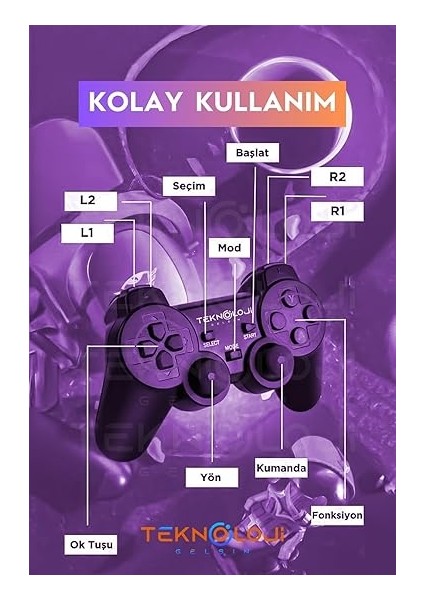 Atari 2.4g Uyumlu Kablosuz Çift Kol Atari Retro 20000 Oyun Game Stick indirimleri