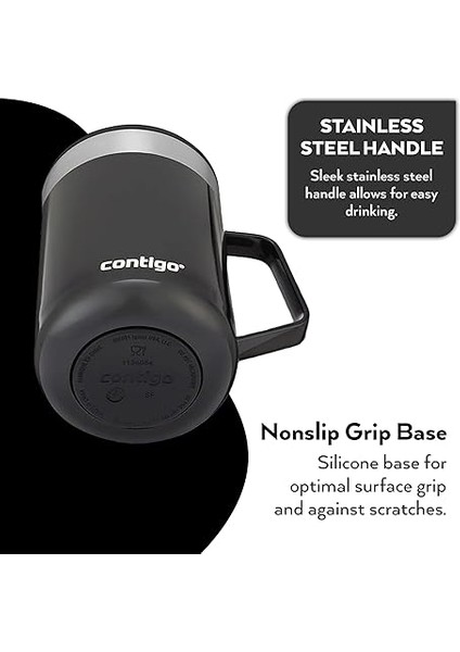 Streeterville Vakumlu Masa Kupasi 420 ml Siyah indirimleri