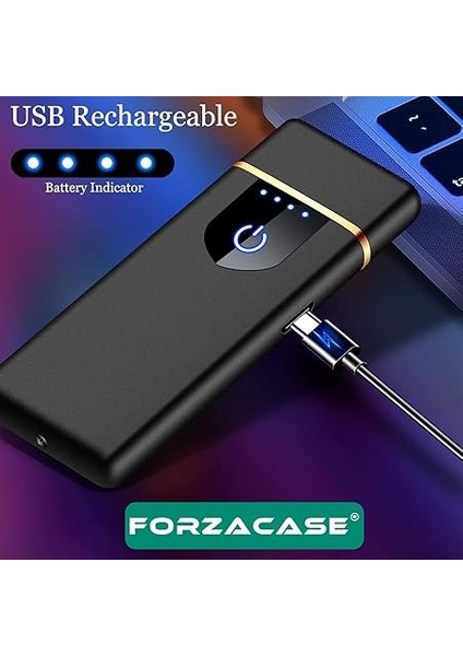 Metal Çerçeveli USB Şarjlı Dokunmatik Alevsiz Elektronik Tesla Çakmak Hediye Çakmak FC375 indirimleri