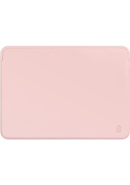 Skin Pro MacBook Air 13.6 M2 M3 M4 ve Pro 14.2 M1 M2 M3 M4 Uyumlu Deri Laptop Kılıf Ultra Ince Zarf Tipi Pembe modelleri