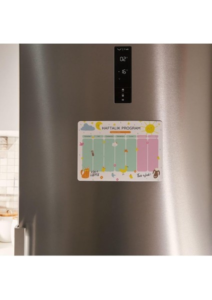 Renkli Magnet Haftalık Görev Planlayıcı 29,7X21 cm modelleri