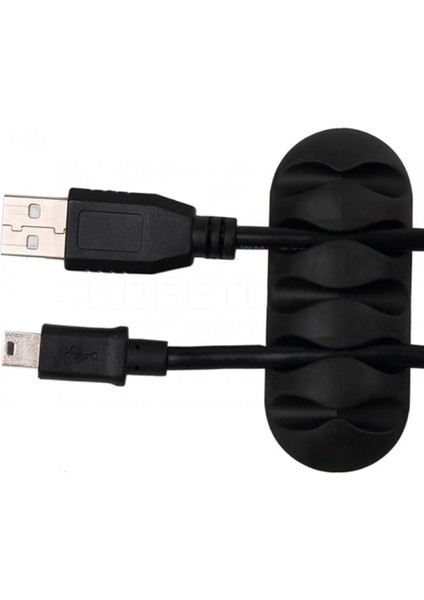 Kablo Tutucu 5 Kanallı 3 Adet Siyah Masa Kenarı Yapışkanlı Kablo Tutucu fiyatları