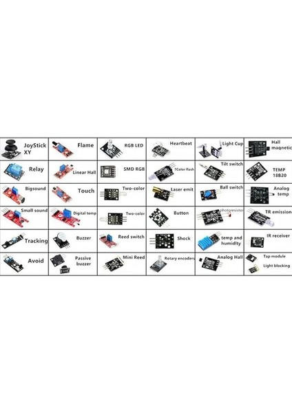 Arduino Sensör Seti (37 Parça) Kutulu fiyatları