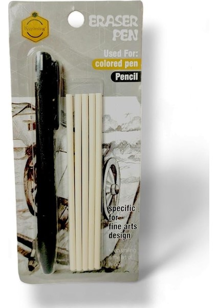 Değiştirilebilir Yedek Lastik Bantlı Mekanik Silgi Kalemi, 5 Parça