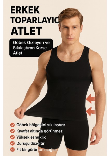 Göbek Toparlayıcı, Göbek Gizleyen Atlet, Şekillendirici Erkek Atlet, Incelten Atlet