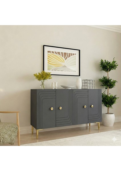 KA1209A - Lessi Konsol, Kahve Köşesi ve Tv Sehpası 120 cm Antrasit fiyatları