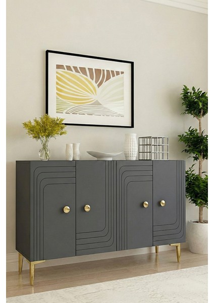 KA1209A - Lessi Konsol, Kahve Köşesi ve Tv Sehpası 120 cm Antrasit fırsatları