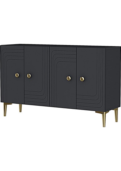 KA1209A - Lessi Konsol, Kahve Köşesi ve Tv Sehpası 120 cm Antrasit