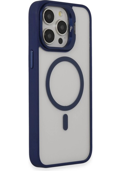 Flm iPhone 14 Pro Max Kılıf Roblox Lens Magsafe Standlı Kapak - Lacivert fiyatları
