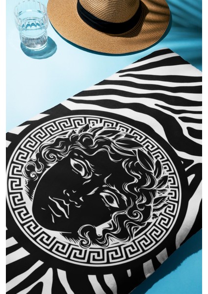 Dijital Baskı Plaj Deniz Havlusu Apollo Modern Desenli Peştamal HVL0230 fiyatları