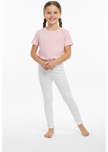 Kız Çocuk Pamuklu Likralı Tayt