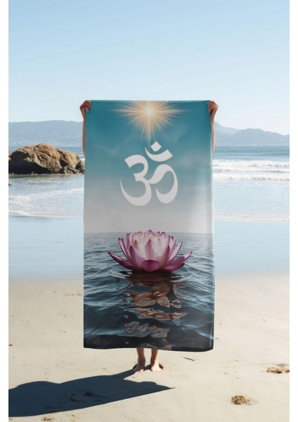 Dijital Baskı Plaj Deniz Havlusu Modern Desenli Peştamal (80X160 Cm) HVL0061