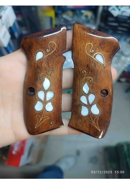 Cz 75 A B Serisi Canik 55 16 Lı Çek Ahşap El Telkari Sedef Kakma Kabze