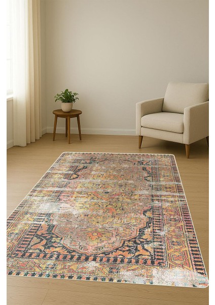 Eskitme Desenli Dijital Baskı Kaymaz Taban Halı H1079 fiyatları