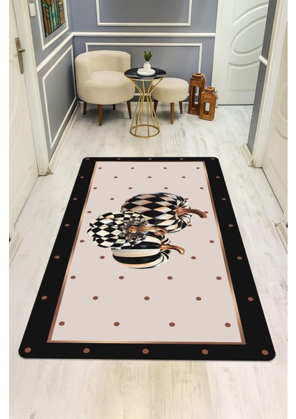 Bal Kabağı Modern Desenli Dijital Baskı Kaymaz Taban Mutfak Halısı H0030 fiyatları