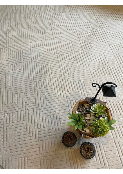 Rölyef Halı Yolluk Vizon | Kaymaz Taban | Makinada Yıkanabilir | Salon, Mutfak & Koridor fiyatları