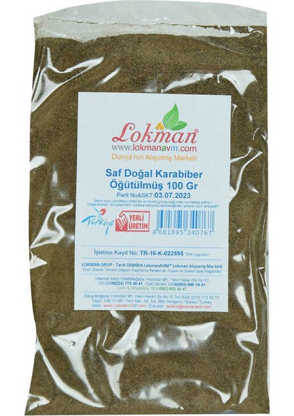 Karabiber Doğal Öğütülmüş Saf 100 gr Paket fiyatları