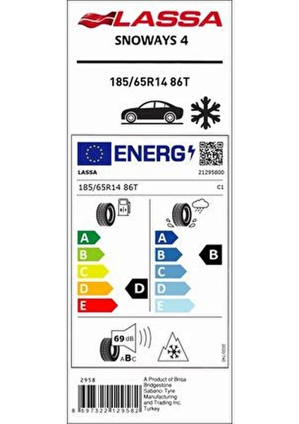 185/65R14 86T M+S Sfm Snoways 4 Oto Kış Lastiği (Üretim YILI:2025) fırsatları