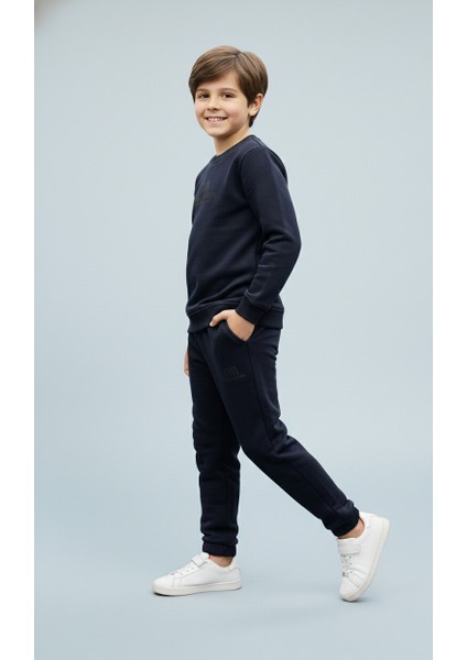 3 Iplik Garson Şardonlu Kabartmalı Baskı Siyah Kombin 4 modelleri