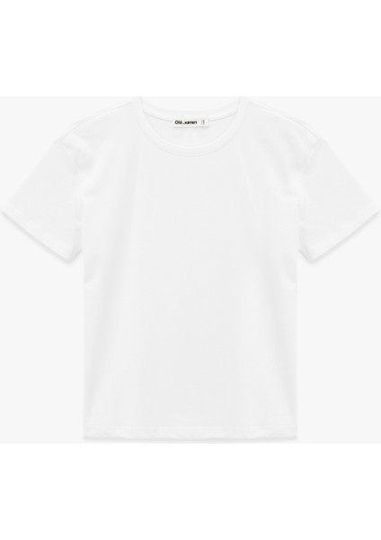 Kısa Kollu Bisiklet Yaka Pamuklu Basic Tişört modelleri